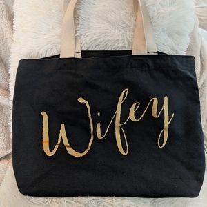Wifey canvas tote bag